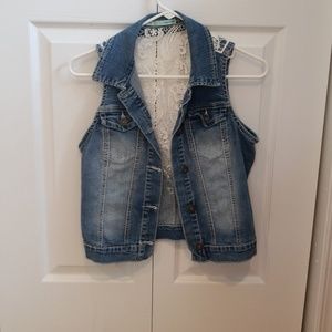 Lace jean jacket!